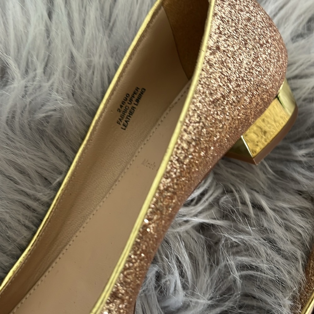 J. Crew Gold Glitter Women's heels - Picture 3 of 8